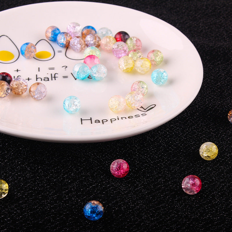 Cuentas de vidrio antiguas de gradiente de dos colores al por mayor de 50 piezas